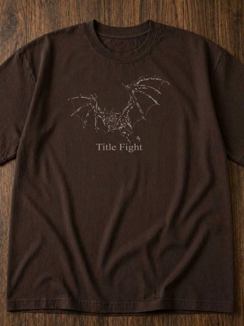 Dark chocolate Short Sleeve Tee with Bat Graphic